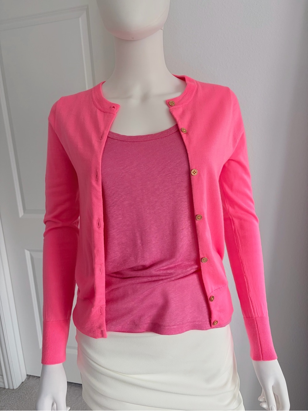 NWOT J. Crew Merino Wool Cardigan and Linen Tank Layering Set XS
